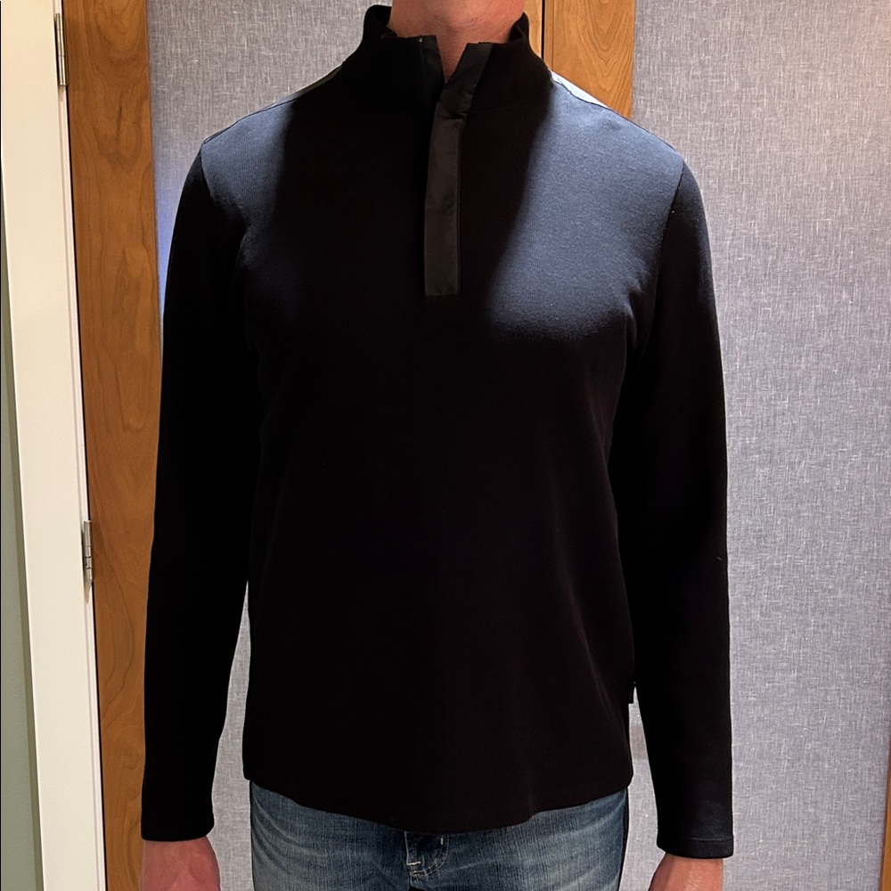Black Hugo Boss Quarter-Zip Pullover